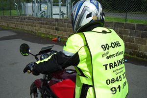 Getting used to the weight and controls on a larger motorcycle